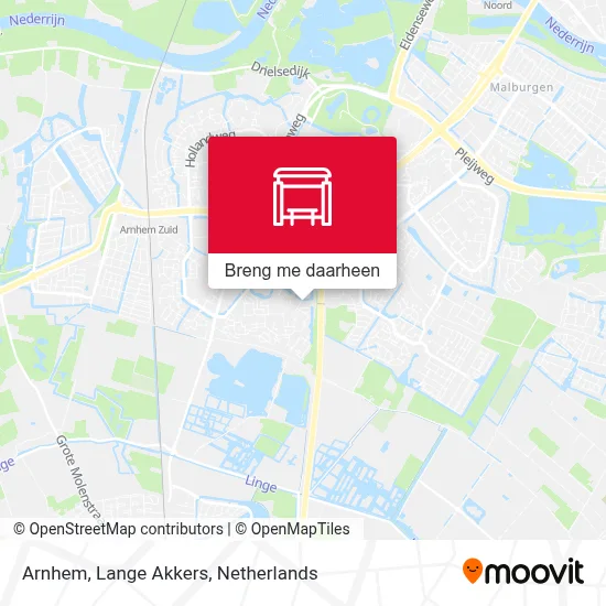 Arnhem, Lange Akkers kaart