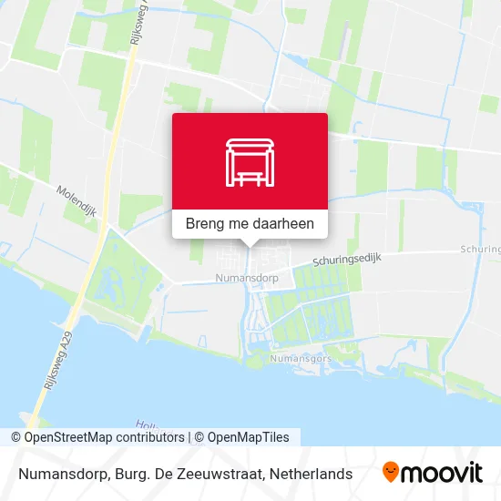 Numansdorp, Burg. De Zeeuwstraat kaart