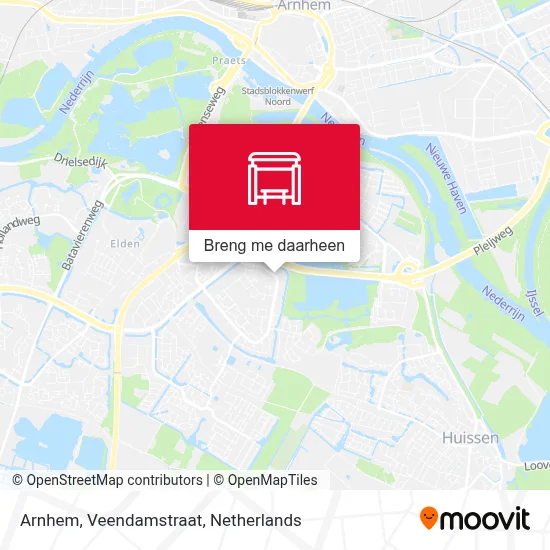 Arnhem, Veendamstraat kaart