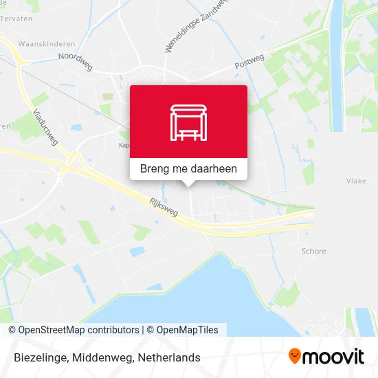 Biezelinge, Middenweg kaart