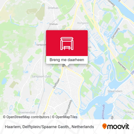 Haarlem, Delftplein / Spaarne Gasth. kaart