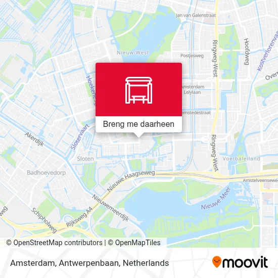 Amsterdam, Antwerpenbaan kaart