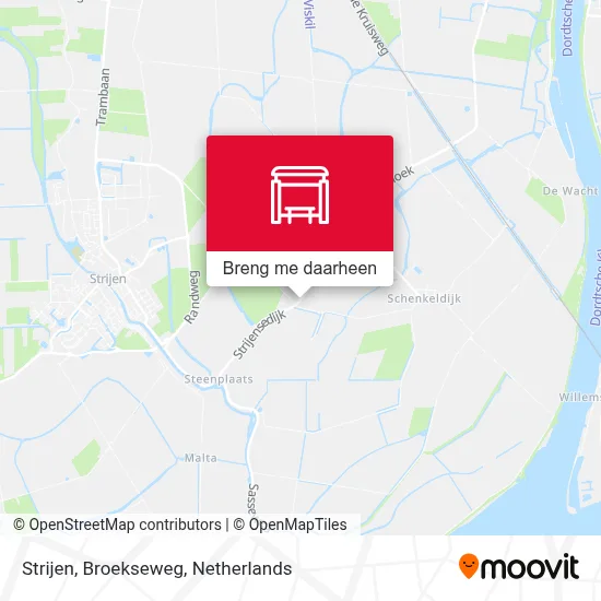 Strijen, Broekseweg kaart