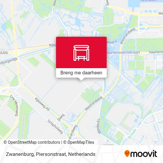 Zwanenburg, Piersonstraat kaart