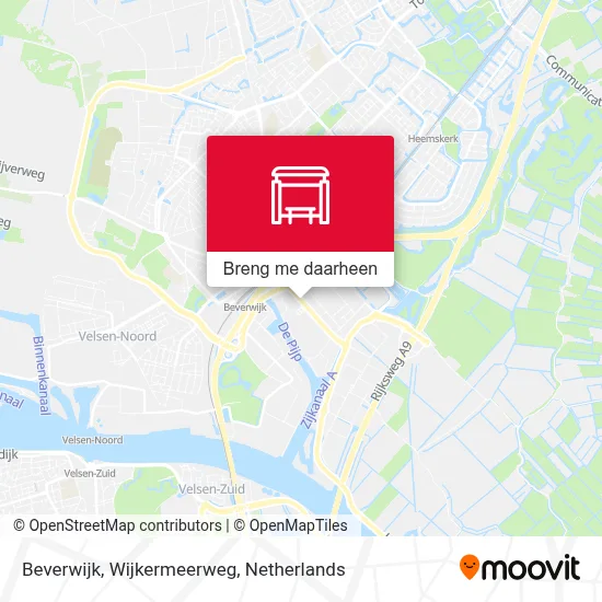 Beverwijk, Wijkermeerweg kaart