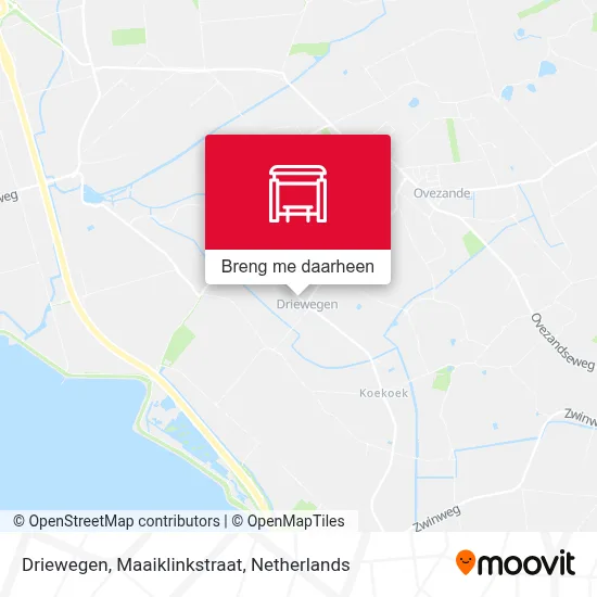Driewegen, Maaiklinkstraat kaart