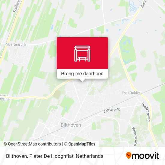 Bilthoven, Pieter De Hooghflat kaart