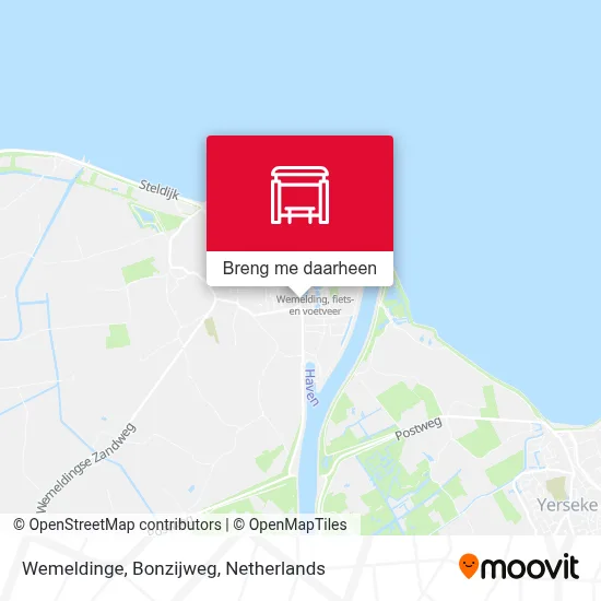 Wemeldinge, Bonzijweg kaart