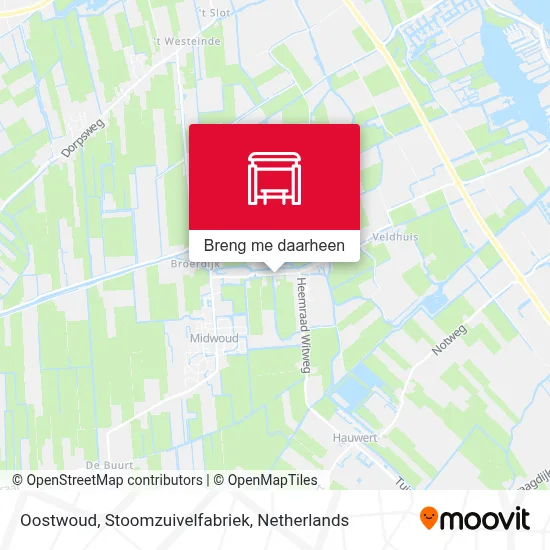 Oostwoud, Stoomzuivelfabriek kaart