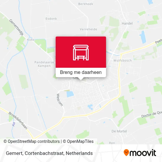 Gemert, Cortenbachstraat kaart