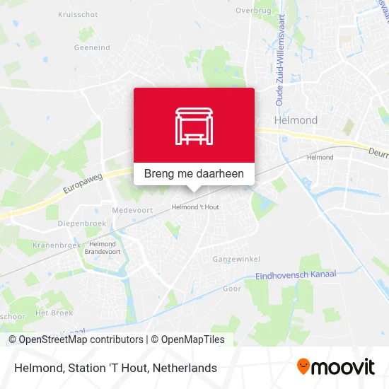 Helmond, Station 'T Hout kaart