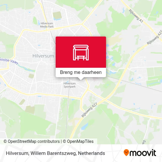 Hilversum, Willem Barentszweg kaart
