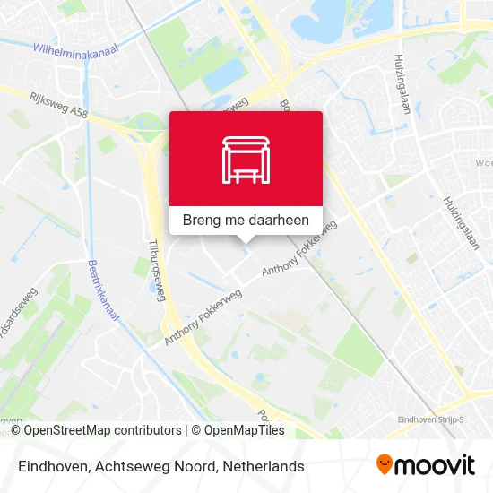Eindhoven, Achtseweg Noord kaart