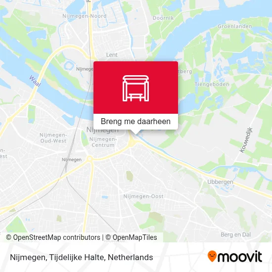 Nijmegen, Tijdelijke Halte kaart