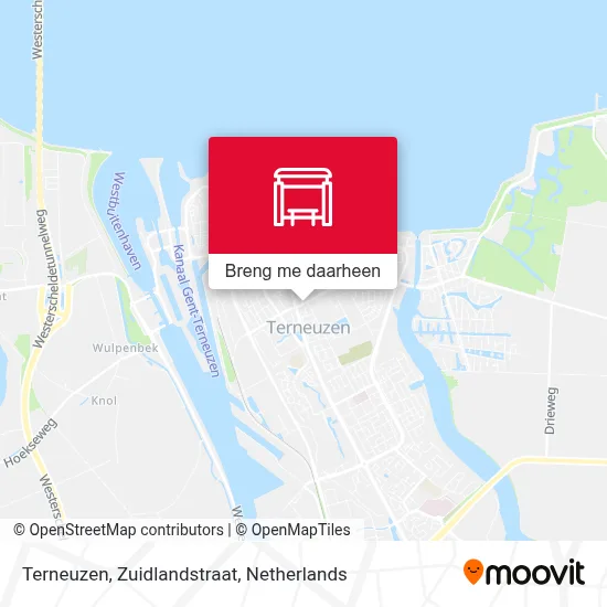 Terneuzen, Zuidlandstraat kaart