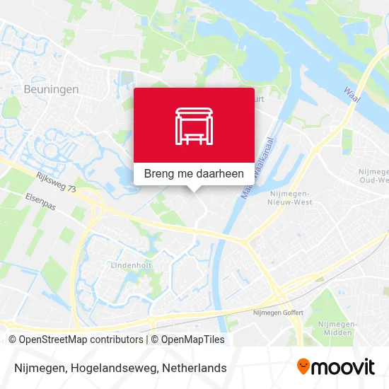 Nijmegen, Hogelandseweg kaart