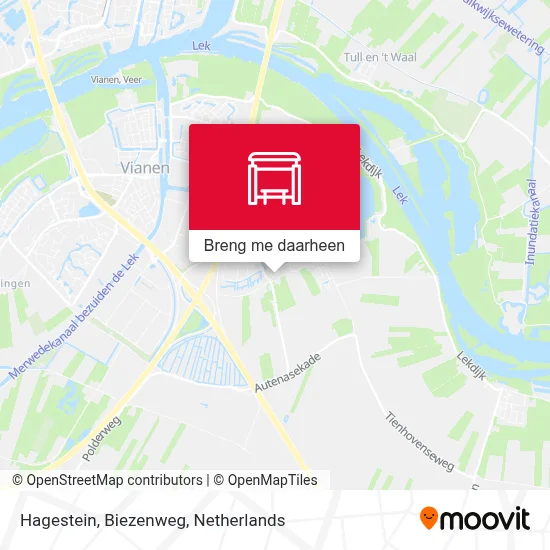 Hagestein, Biezenweg kaart