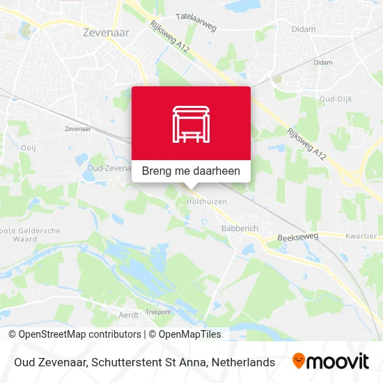 Oud Zevenaar, Schutterstent St Anna kaart