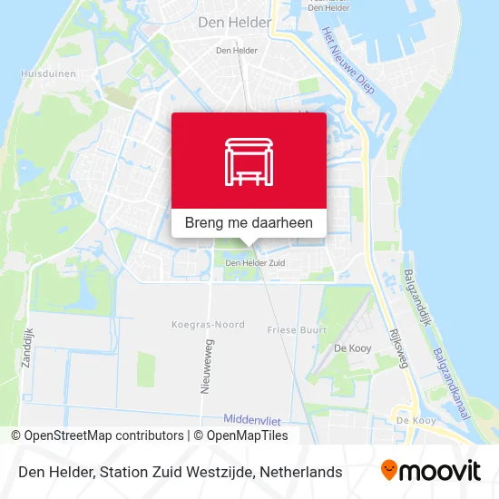 Den Helder, Station Zuid Westzijde kaart