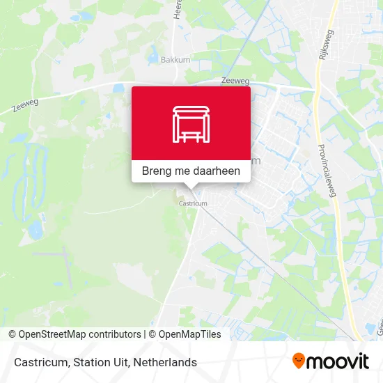 Castricum, Station Uit kaart