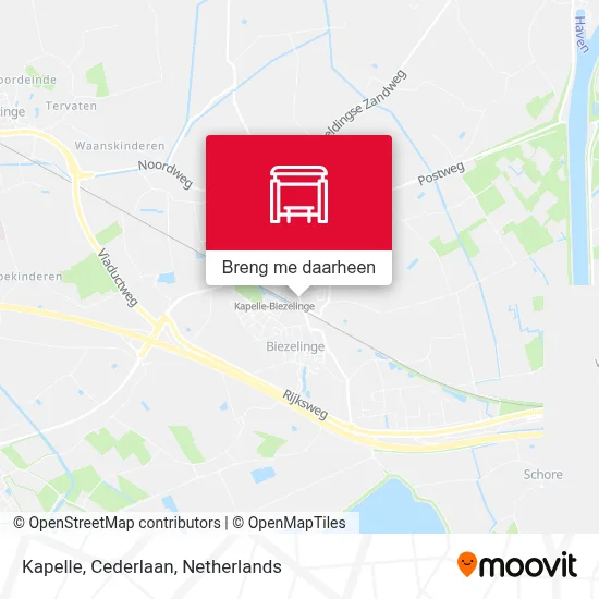 Kapelle, Cederlaan kaart