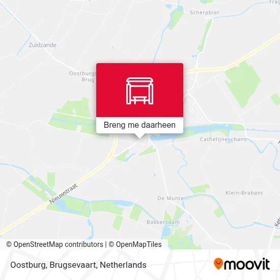Oostburg, Brugsevaart kaart