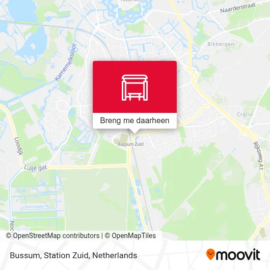 Bussum, Station Zuid kaart