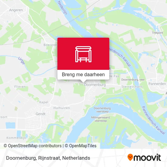 Doornenburg, Rijnstraat kaart