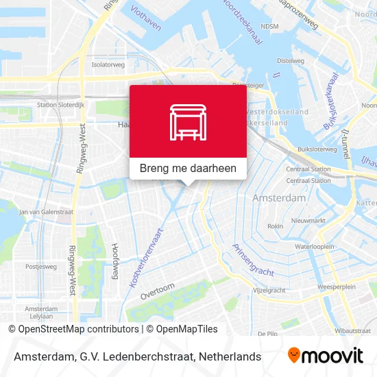 Amsterdam, G.V. Ledenberchstraat kaart