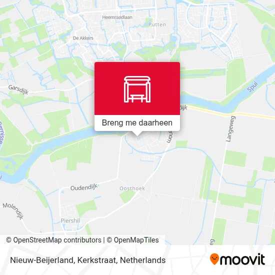 Nieuw-Beijerland, Kerkstraat kaart
