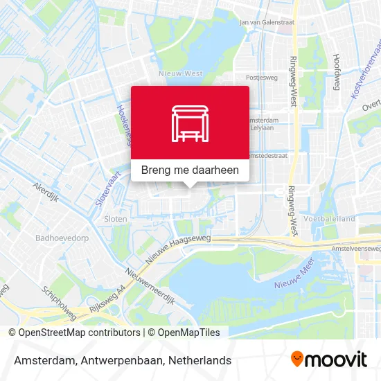Amsterdam, Antwerpenbaan kaart