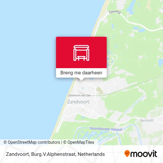 Zandvoort, Burg.V.Alphenstraat kaart