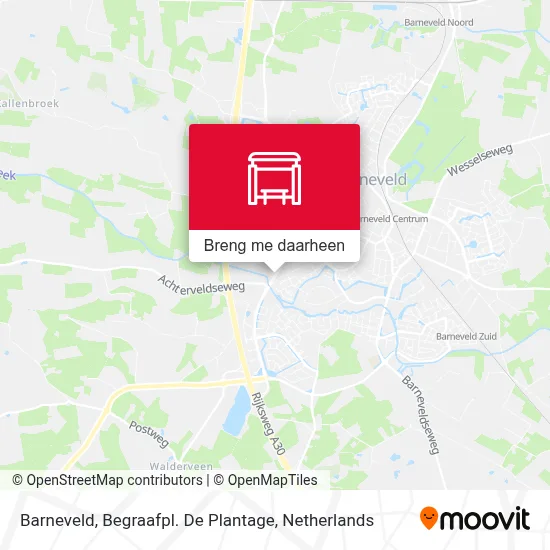 Barneveld, Begraafpl. De Plantage kaart