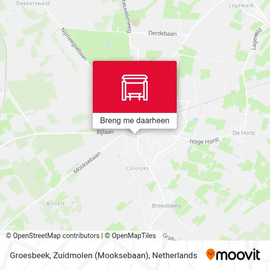 Groesbeek, Zuidmolen (Mooksebaan) kaart