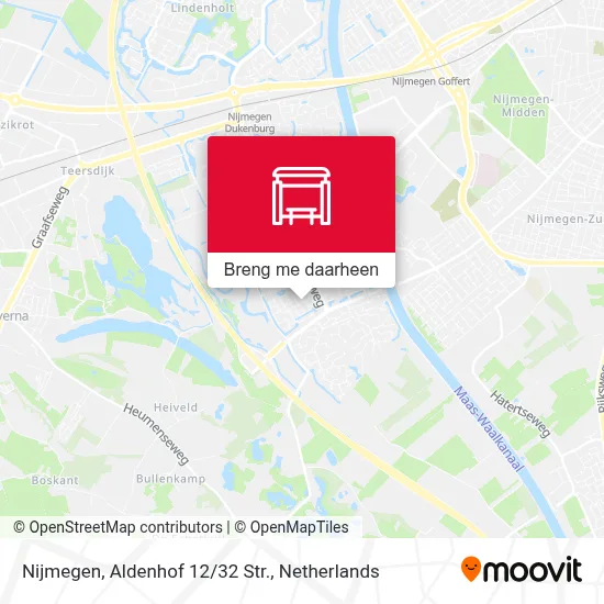 Nijmegen, Aldenhof 12/32 Str. kaart