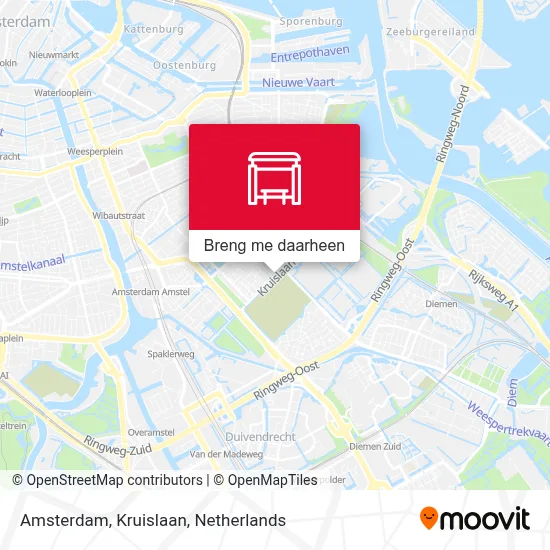 Amsterdam, Kruislaan kaart