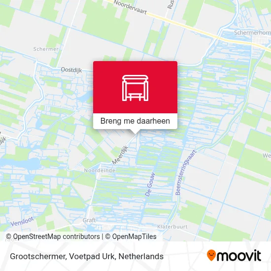 Grootschermer, Voetpad Urk kaart