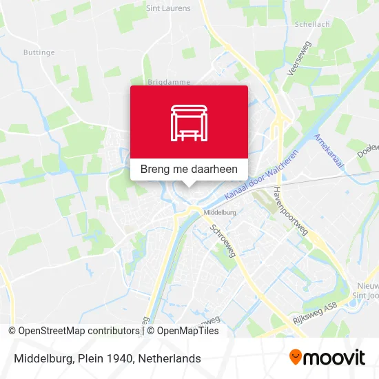 Middelburg, Plein 1940 kaart