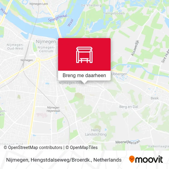 Nijmegen, Hengstdalseweg / Broerdk. kaart