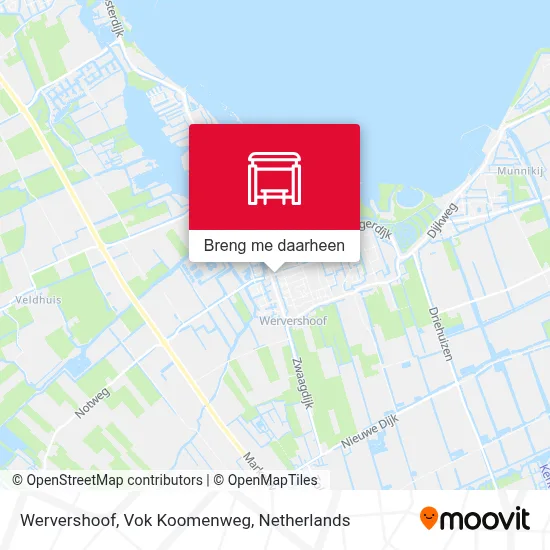 Wervershoof, Vok Koomenweg kaart