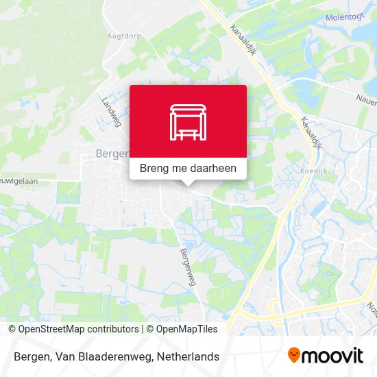 Bergen, Van Blaaderenweg kaart