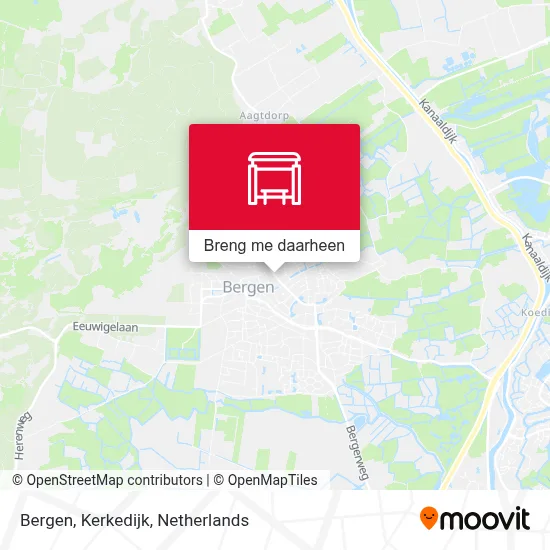 Bergen, Kerkedijk kaart