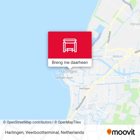Harlingen, Veerbootterminal kaart