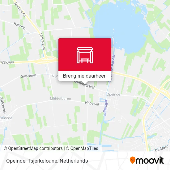 Opeinde, Tsjerkeloane kaart