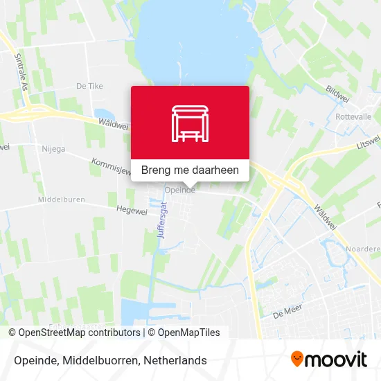 Opeinde, Middelbuorren kaart