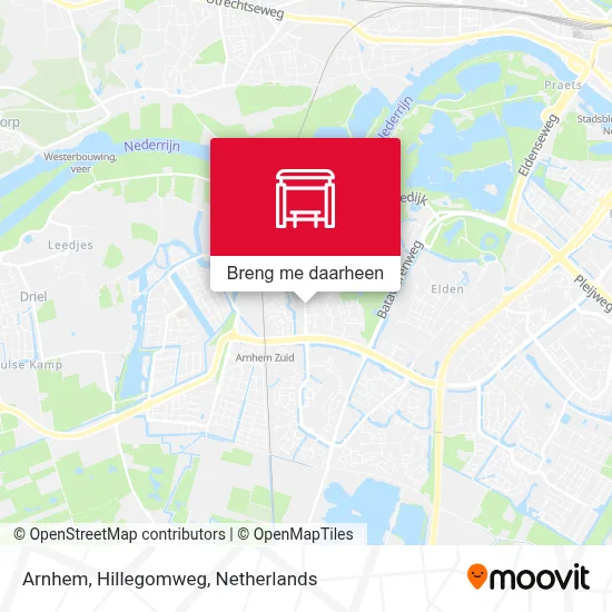 Arnhem, Hillegomweg kaart