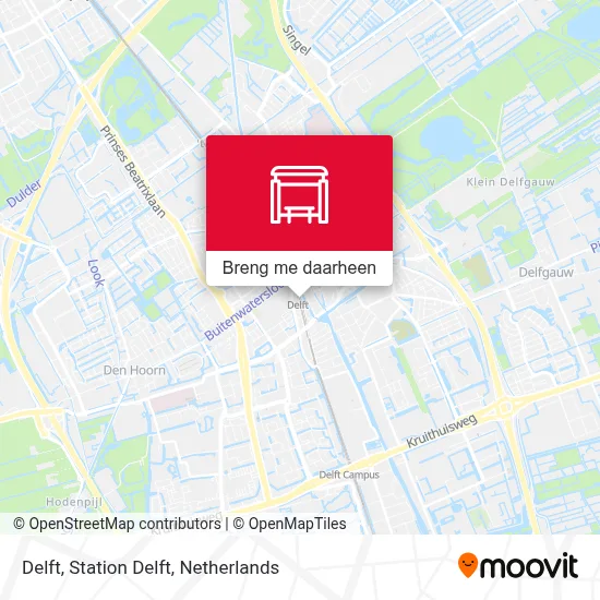 Delft, Station Delft kaart