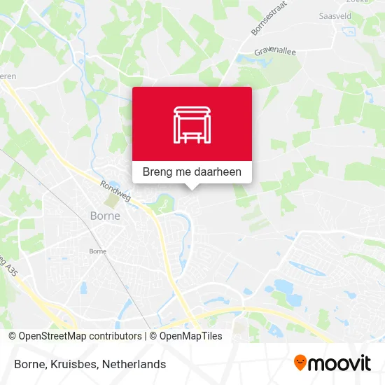 Borne, Kruisbes kaart