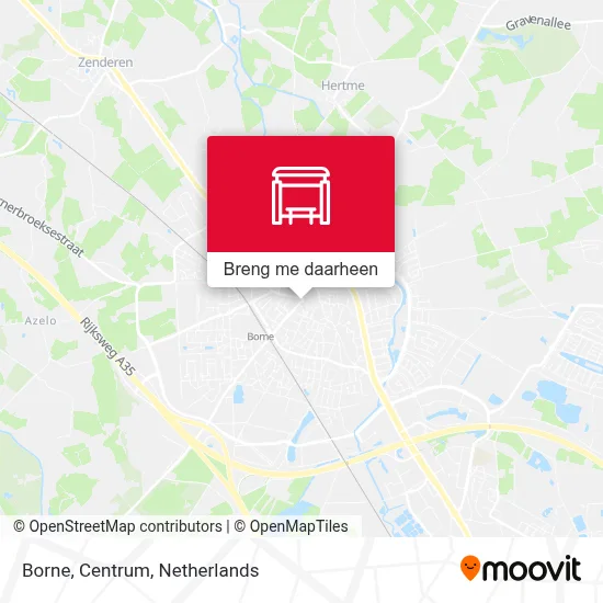 Borne, Centrum kaart