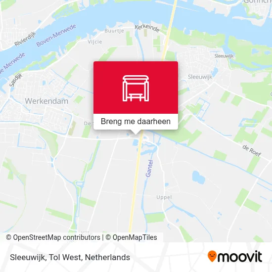 Sleeuwijk, Tol West kaart